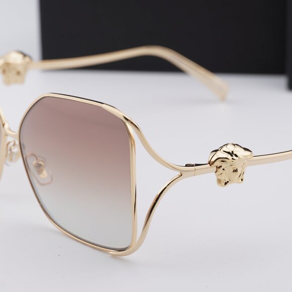 Versace VE2288 1002B8 Square Sunglasses – Gold/Brown Gradient - Picture 8 of 9